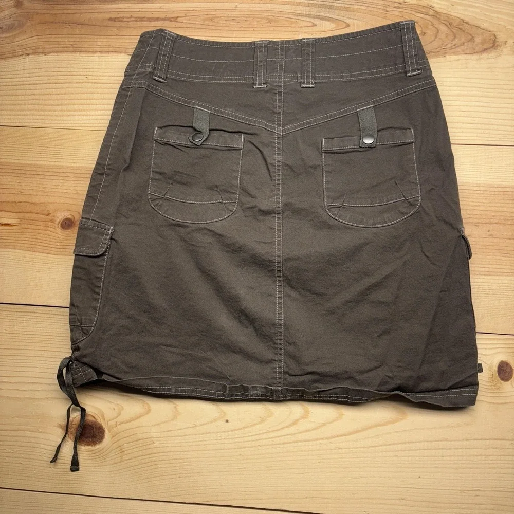 Kuhl Skirt Womens 2 Brown Cargo Twill Stretch Pockets Hiking‎ Outdoor Travel